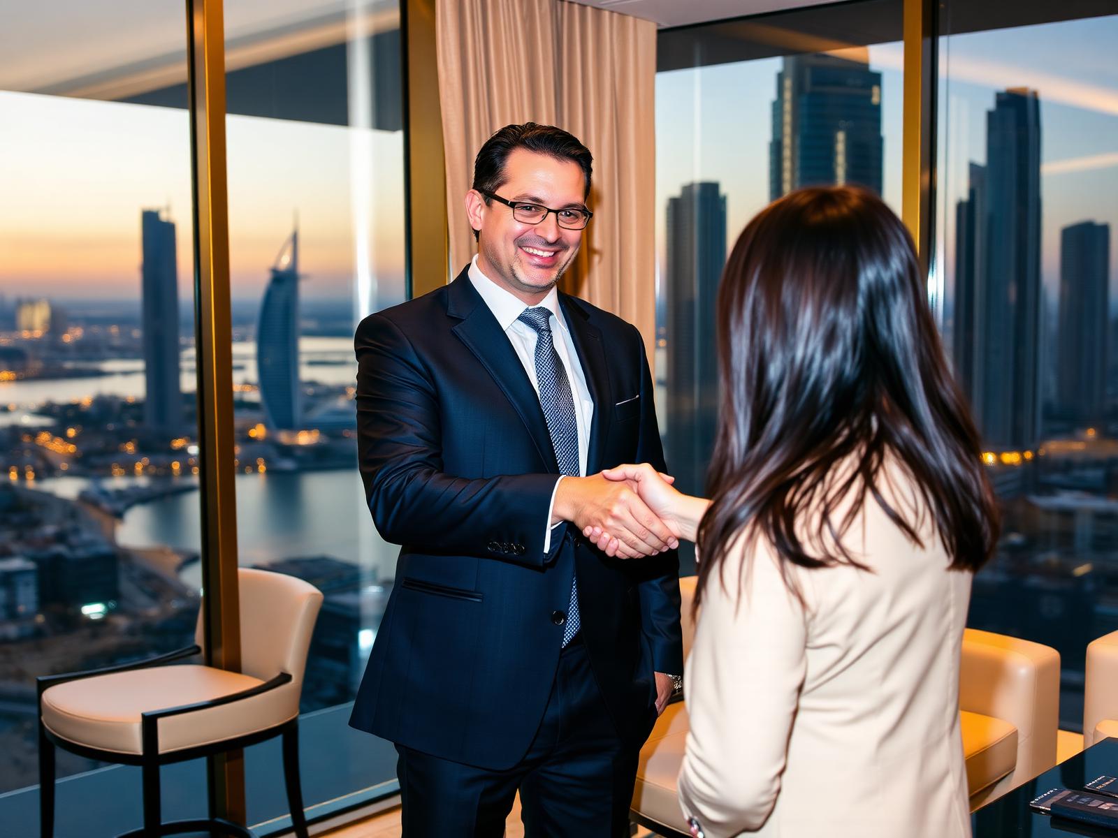 Advisor and client closing a deal
